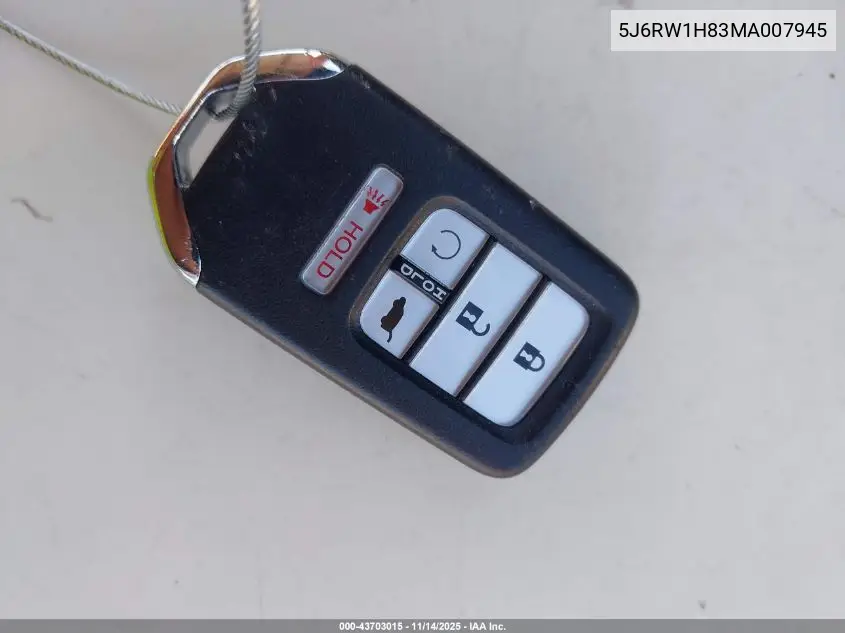 5J6RW1H83MA007945 2021 Honda Cr-V 2Wd Ex-L
