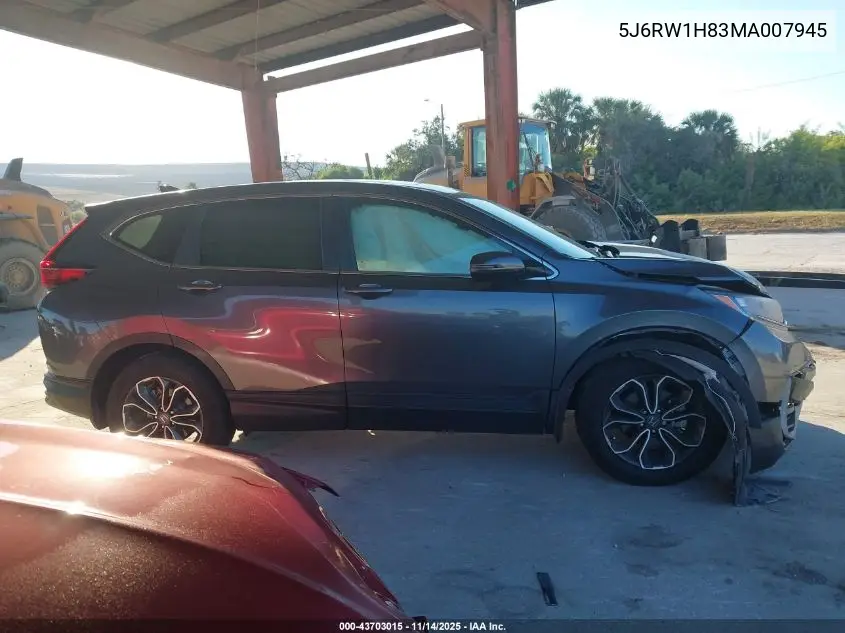 5J6RW1H83MA007945 2021 Honda Cr-V 2Wd Ex-L