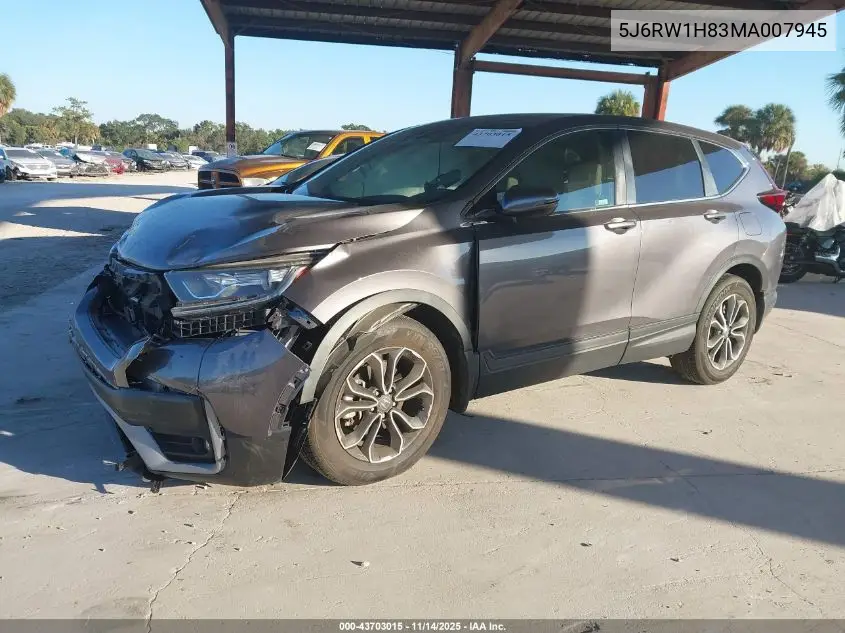 5J6RW1H83MA007945 2021 Honda Cr-V 2Wd Ex-L