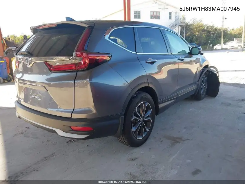 5J6RW1H83MA007945 2021 Honda Cr-V 2Wd Ex-L