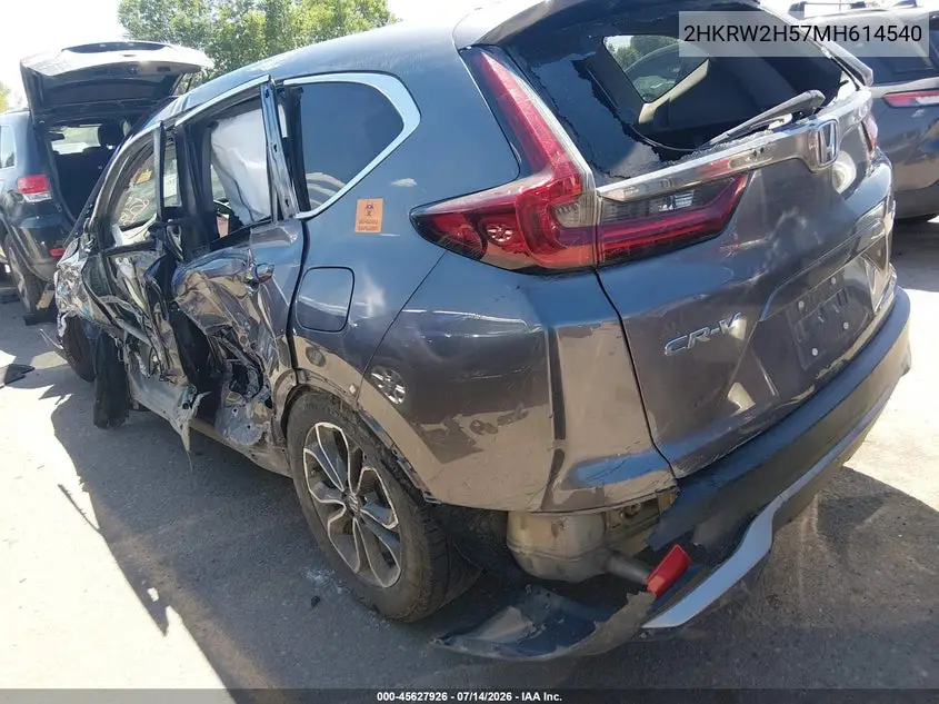 2021 Honda Cr-V Awd Ex VIN: 2HKRW2H57MH614540 Lot: 45627926