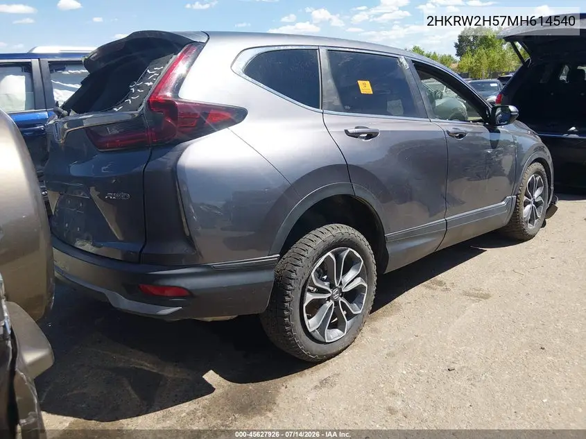 2021 Honda Cr-V Awd Ex VIN: 2HKRW2H57MH614540 Lot: 45627926