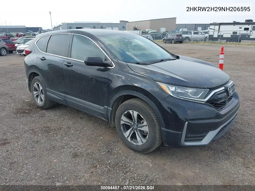 2022 Honda Cr-V Lx VIN: 2HKRW2H29NH206595 Lot: 30094487