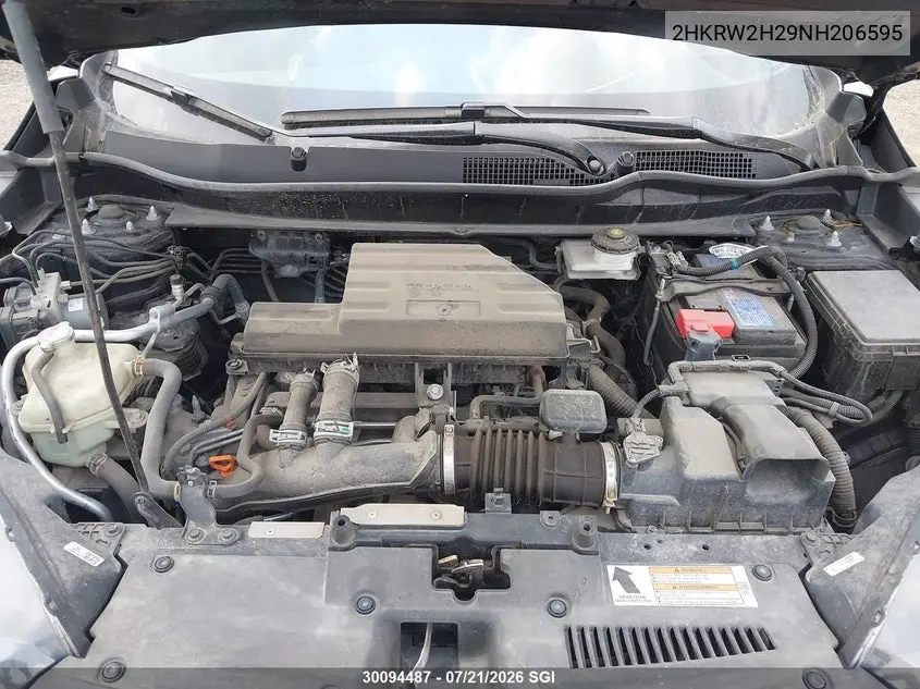2022 Honda Cr-V Lx VIN: 2HKRW2H29NH206595 Lot: 30094487