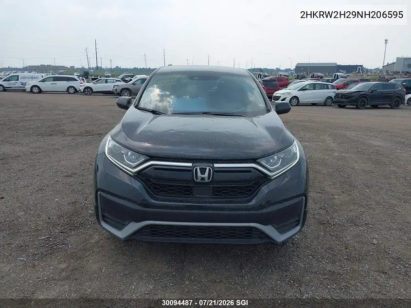 2022 Honda Cr-V Lx VIN: 2HKRW2H29NH206595 Lot: 30094487