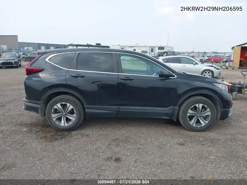 2022 Honda Cr-V Lx VIN: 2HKRW2H29NH206595 Lot: 30094487