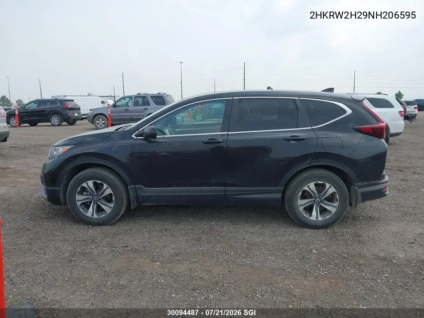 2022 Honda Cr-V Lx VIN: 2HKRW2H29NH206595 Lot: 30094487