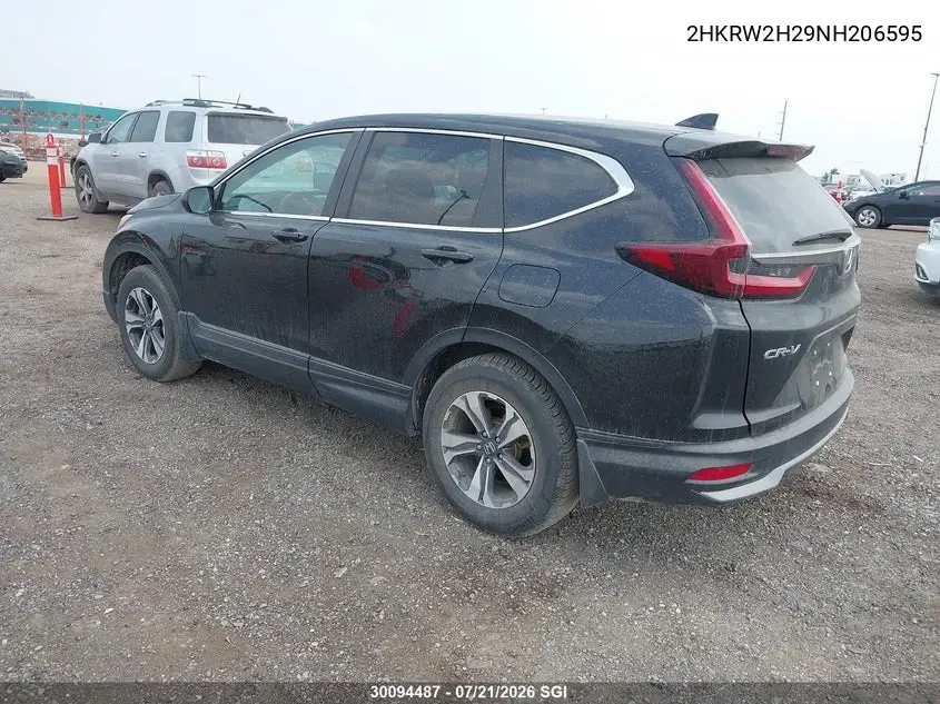 2022 Honda Cr-V Lx VIN: 2HKRW2H29NH206595 Lot: 30094487