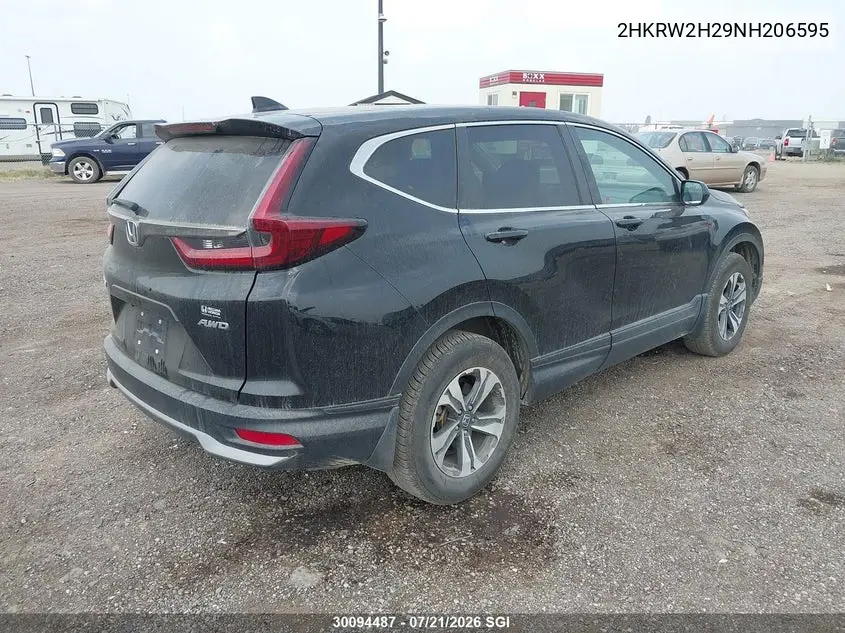2022 Honda Cr-V Lx VIN: 2HKRW2H29NH206595 Lot: 30094487