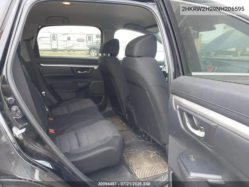 2022 Honda Cr-V Lx VIN: 2HKRW2H29NH206595 Lot: 30094487