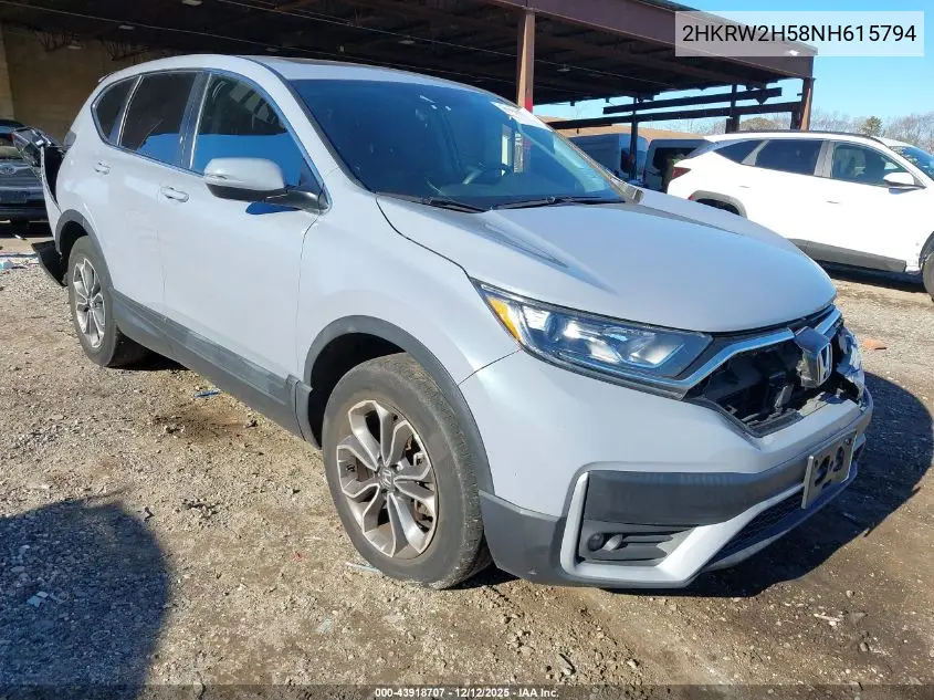 2HKRW2H58NH615794 2022 Honda Cr-V Awd Ex