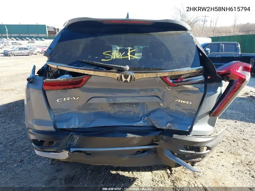 2HKRW2H58NH615794 2022 Honda Cr-V Awd Ex