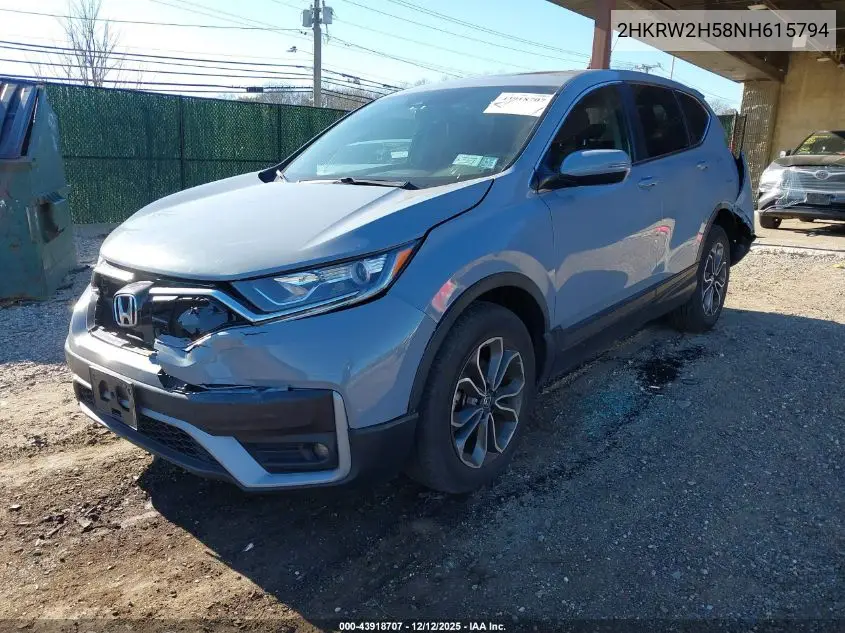 2HKRW2H58NH615794 2022 Honda Cr-V Awd Ex