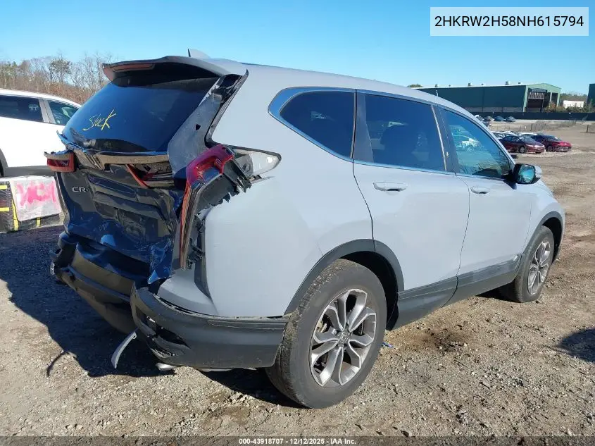 2HKRW2H58NH615794 2022 Honda Cr-V Awd Ex