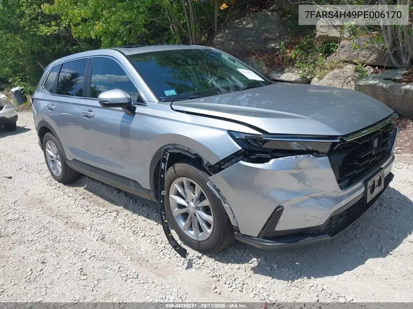 2023 Honda Cr-V Ex Awd VIN: 7FARS4H49PE006170 Lot: 45356691