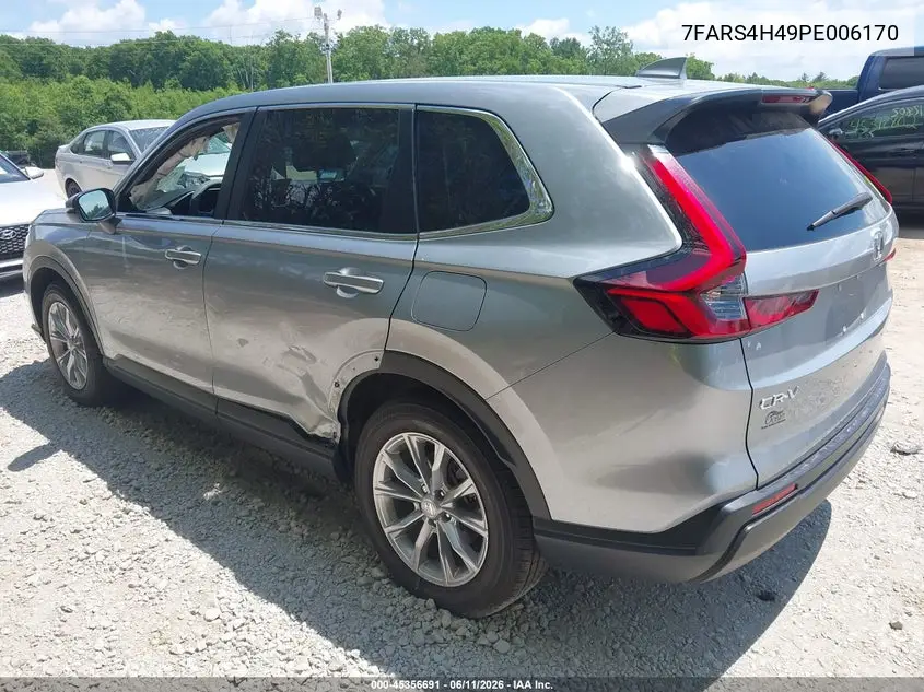 2023 Honda Cr-V Ex Awd VIN: 7FARS4H49PE006170 Lot: 45356691