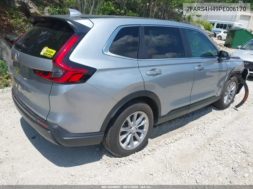 2023 Honda Cr-V Ex Awd VIN: 7FARS4H49PE006170 Lot: 45356691