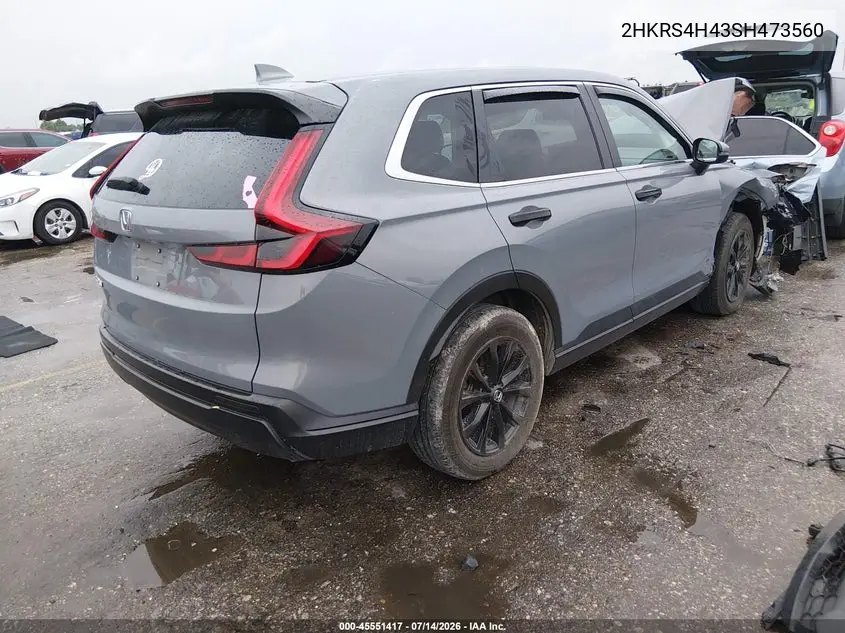 2025 Honda Cr-V Ex Awd VIN: 2HKRS4H43SH473560 Lot: 45551417
