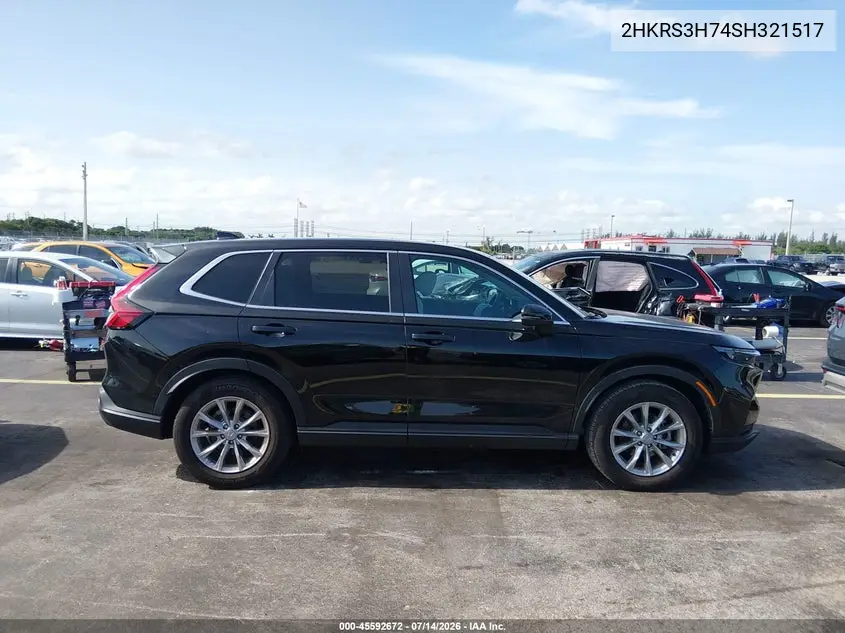 2025 Honda Cr-V Ex-L 2Wd VIN: 2HKRS3H74SH321517 Lot: 45592672