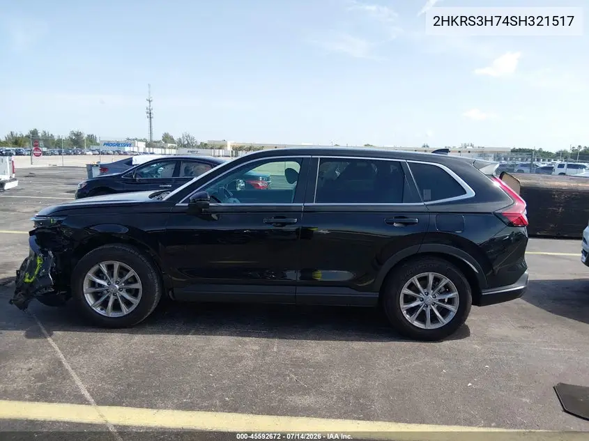 2025 Honda Cr-V Ex-L 2Wd VIN: 2HKRS3H74SH321517 Lot: 45592672
