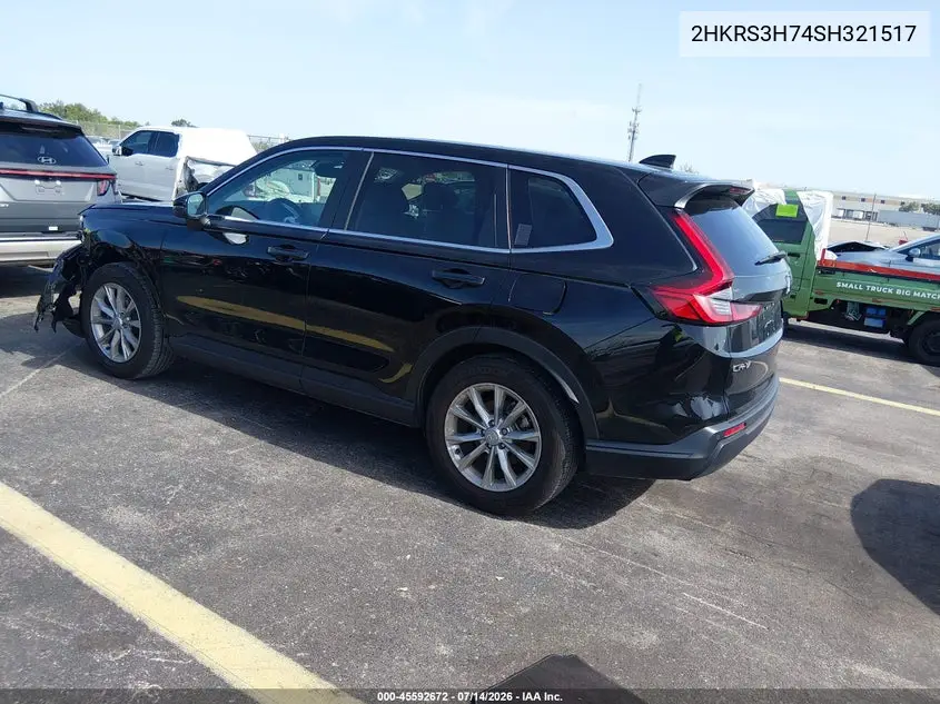 2025 Honda Cr-V Ex-L 2Wd VIN: 2HKRS3H74SH321517 Lot: 45592672
