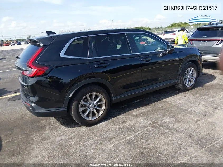 2025 Honda Cr-V Ex-L 2Wd VIN: 2HKRS3H74SH321517 Lot: 45592672