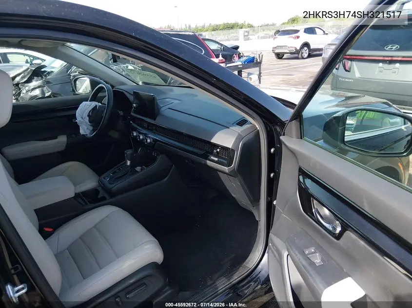 2025 Honda Cr-V Ex-L 2Wd VIN: 2HKRS3H74SH321517 Lot: 45592672