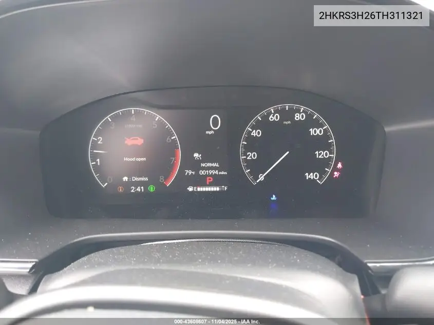 2HKRS3H26TH311321 2026 Honda Cr-V Lx 2Wd