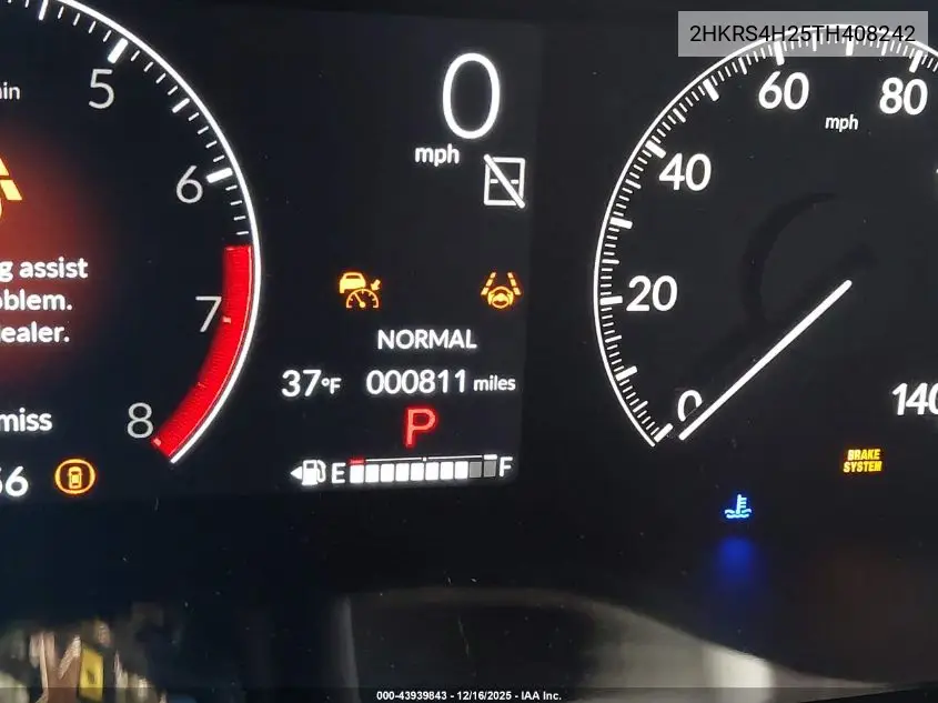 2HKRS4H25TH408242 2026 Honda Cr-V Lx Awd