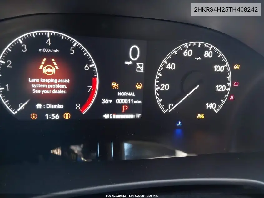 2HKRS4H25TH408242 2026 Honda Cr-V Lx Awd