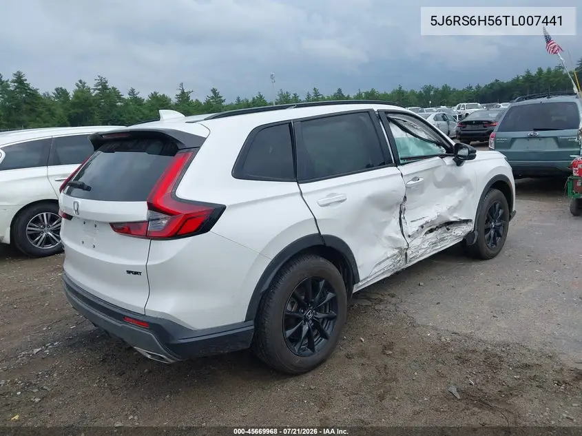 2026 Honda Cr-V Hybrid Awd Sport VIN: 5J6RS6H56TL007441 Lot: 45669968