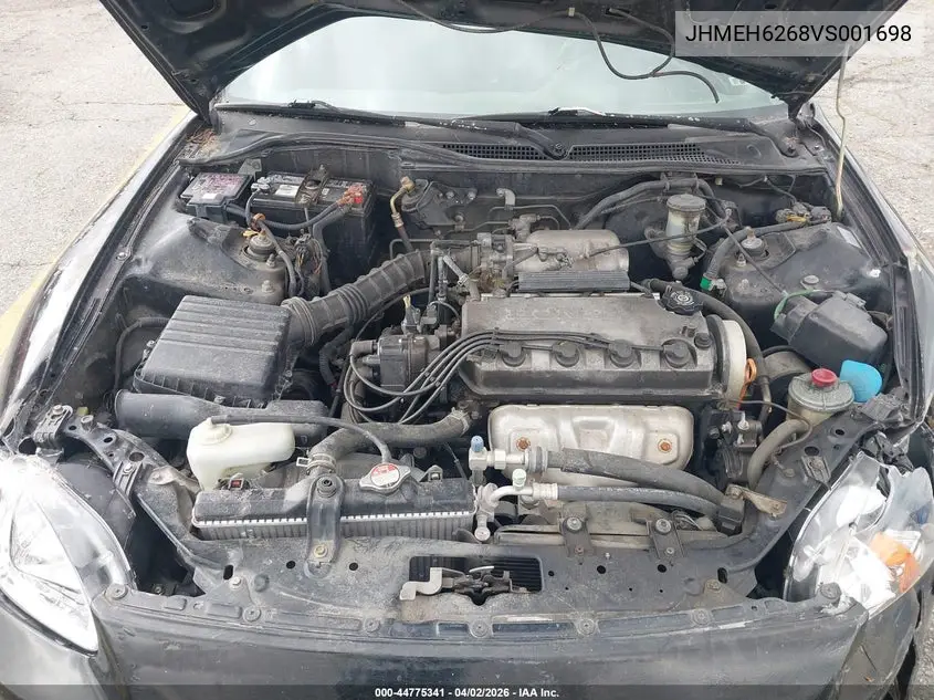 1997 Honda Del Sol Si VIN: JHMEH6268VS001698 Lot: 44775341