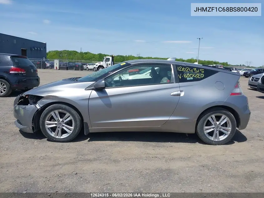 2011 Honda Cr-Z VIN: JHMZF1C68BS800420 Lot: 12624315