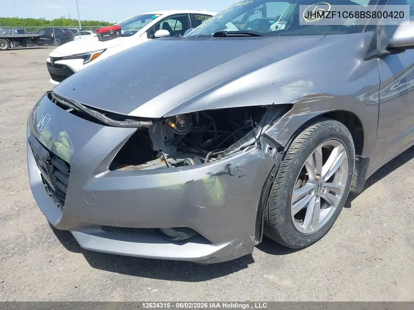2011 Honda Cr-Z VIN: JHMZF1C68BS800420 Lot: 12624315