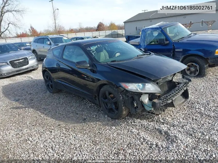 2011 Honda Cr-Z Ex VIN: JHMZF1D61BS002761 Lot: 43778104
