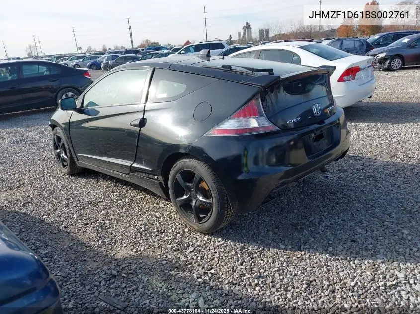 2011 Honda Cr-Z Ex VIN: JHMZF1D61BS002761 Lot: 43778104