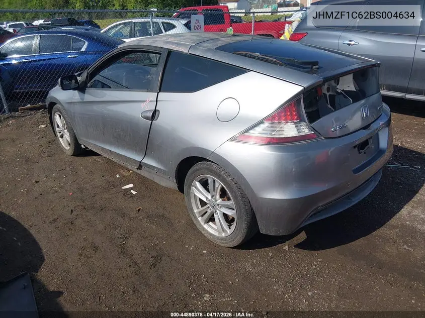 2011 Honda Cr-Z Ex VIN: JHMZF1C62BS004634 Lot: 44890378