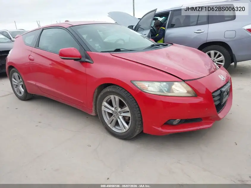 2011 Honda Cr-Z Ex VIN: JHMZF1D62BS006320 Lot: 45056186