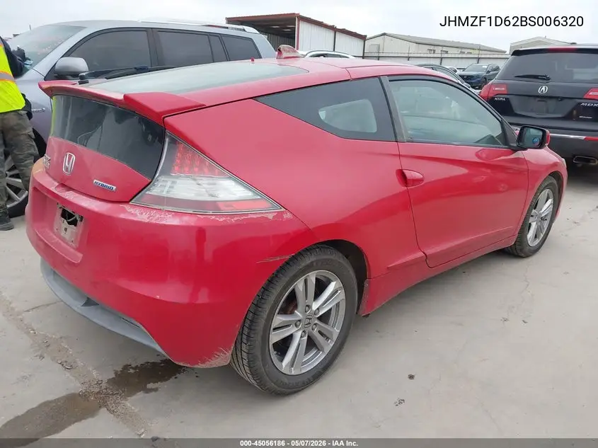2011 Honda Cr-Z Ex VIN: JHMZF1D62BS006320 Lot: 45056186