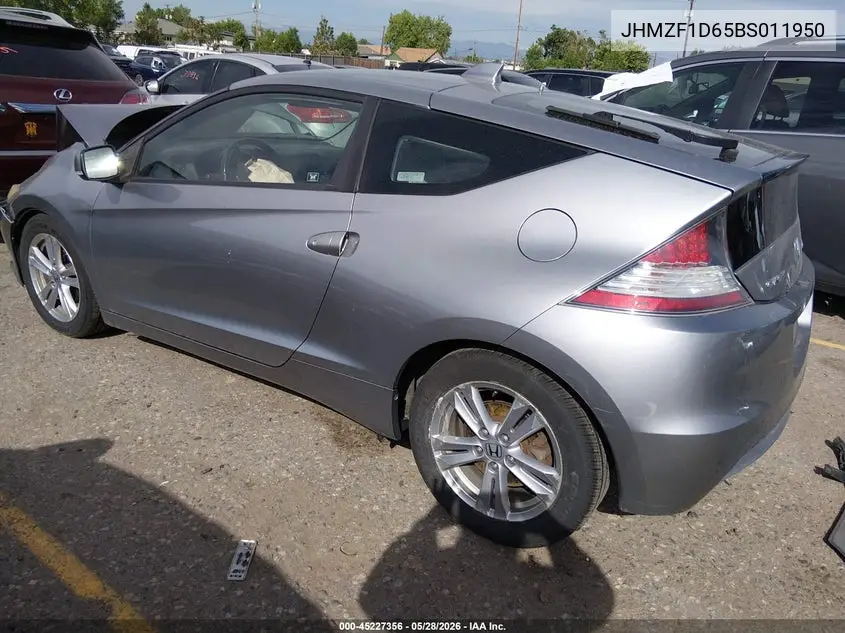 2011 Honda Cr-Z Ex VIN: JHMZF1D65BS011950 Lot: 45227356