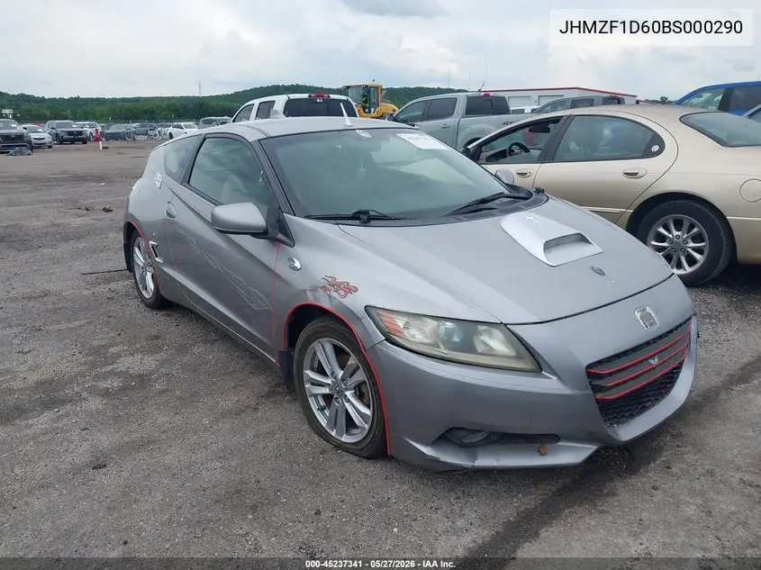 2011 Honda Cr-Z Ex VIN: JHMZF1D60BS000290 Lot: 45237341