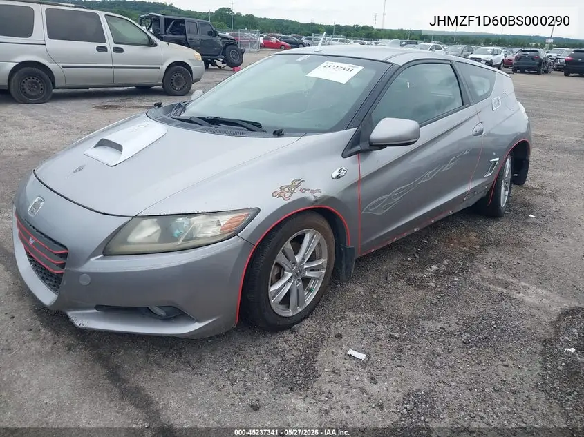 2011 Honda Cr-Z Ex VIN: JHMZF1D60BS000290 Lot: 45237341