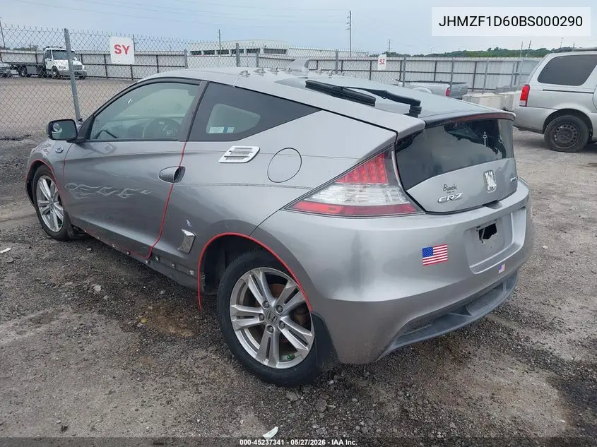 2011 Honda Cr-Z Ex VIN: JHMZF1D60BS000290 Lot: 45237341