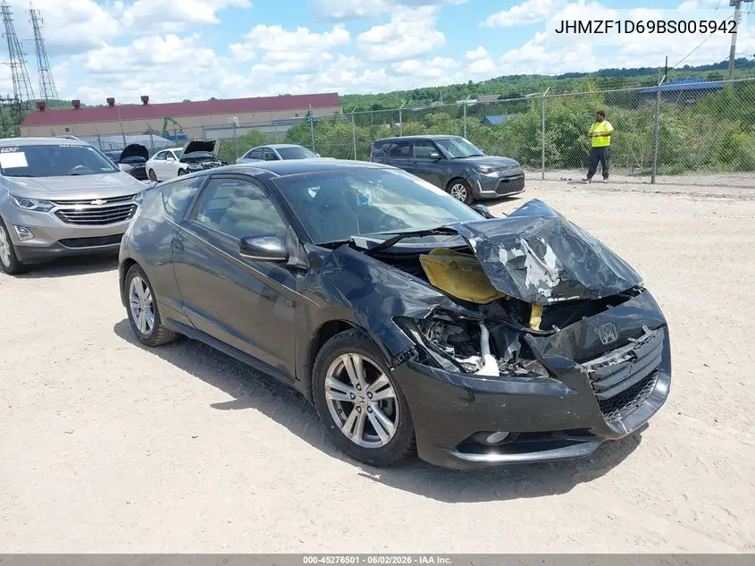 2011 Honda Cr-Z Ex VIN: JHMZF1D69BS005942 Lot: 45276501