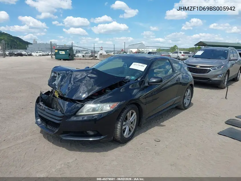 2011 Honda Cr-Z Ex VIN: JHMZF1D69BS005942 Lot: 45276501