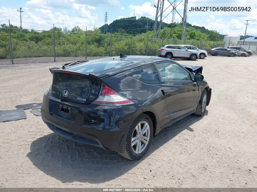 2011 Honda Cr-Z Ex VIN: JHMZF1D69BS005942 Lot: 45276501