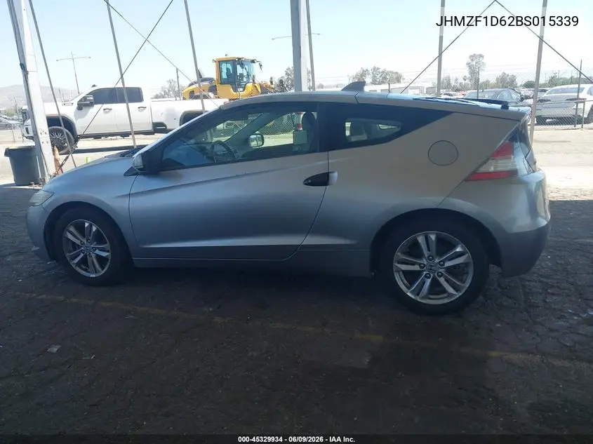 2011 Honda Cr-Z Ex VIN: JHMZF1D62BS015339 Lot: 45329934