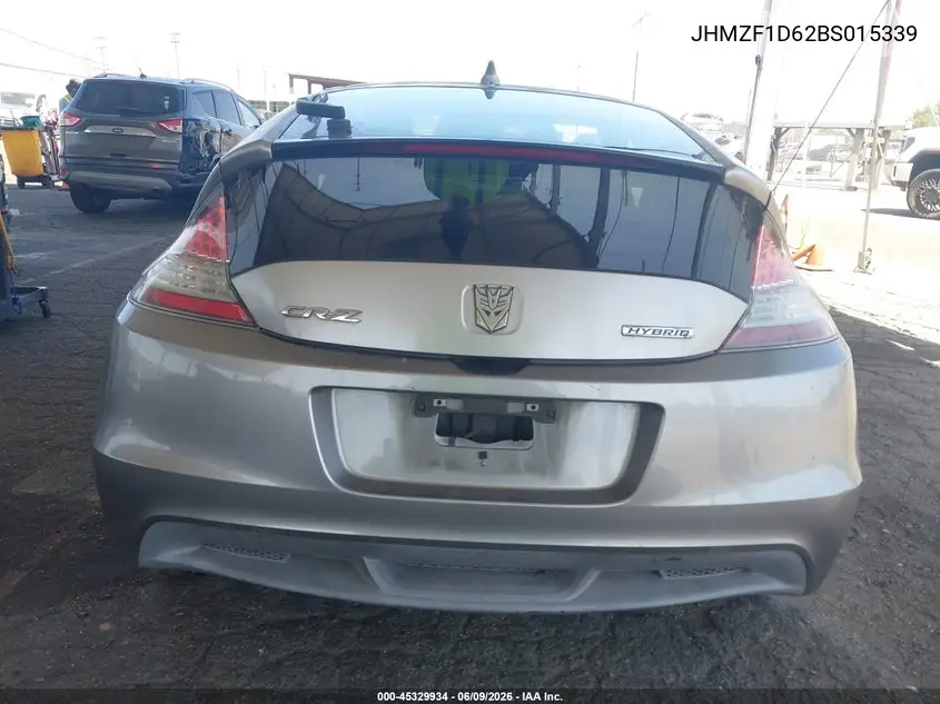 2011 Honda Cr-Z Ex VIN: JHMZF1D62BS015339 Lot: 45329934