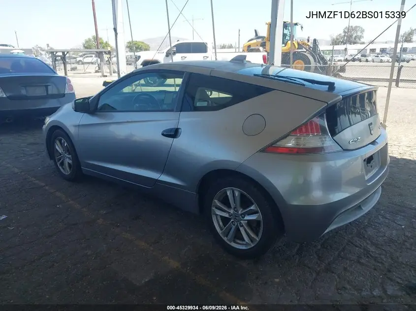 2011 Honda Cr-Z Ex VIN: JHMZF1D62BS015339 Lot: 45329934
