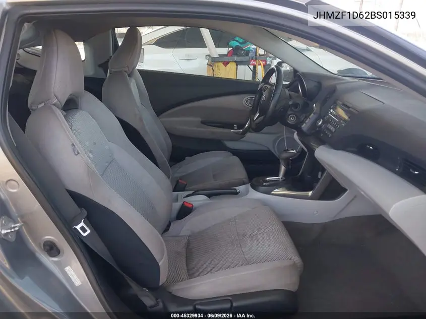 2011 Honda Cr-Z Ex VIN: JHMZF1D62BS015339 Lot: 45329934